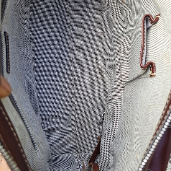 Dooney & Bourke Blue and Brown Shoulder Bag - Picture 9 of 11